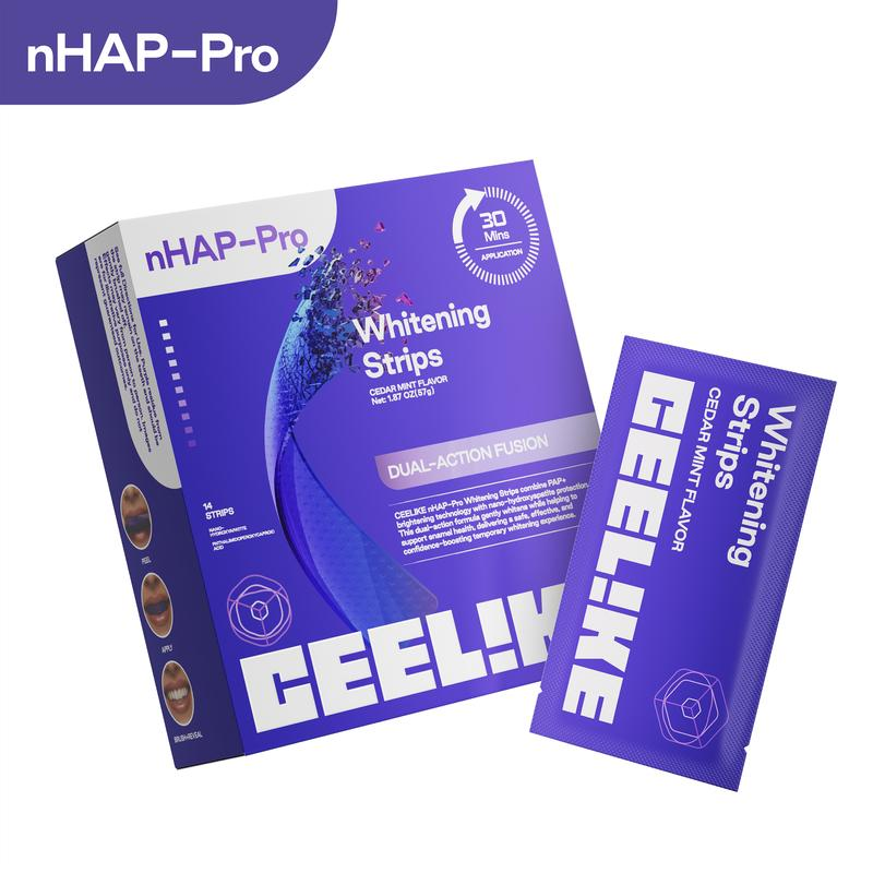 Teeth Whitening Street - แผ่นฟอกสีฟันสีม่วง 14 ชิ้น ปลอดภัยต่อเคลือบฟัน ให้ฟันขาวขึ้น 2-7