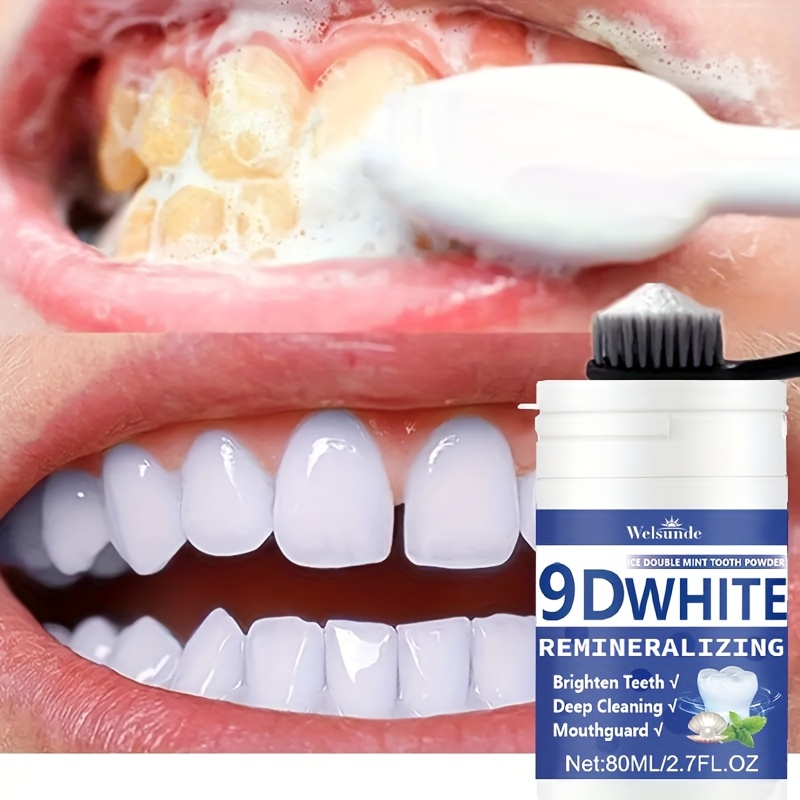 ผงฟันไฮโดรซีอะพาไทต์ 9D ไวท์ ร - Teeth Whitening Street บทวิจารณ์และราคา