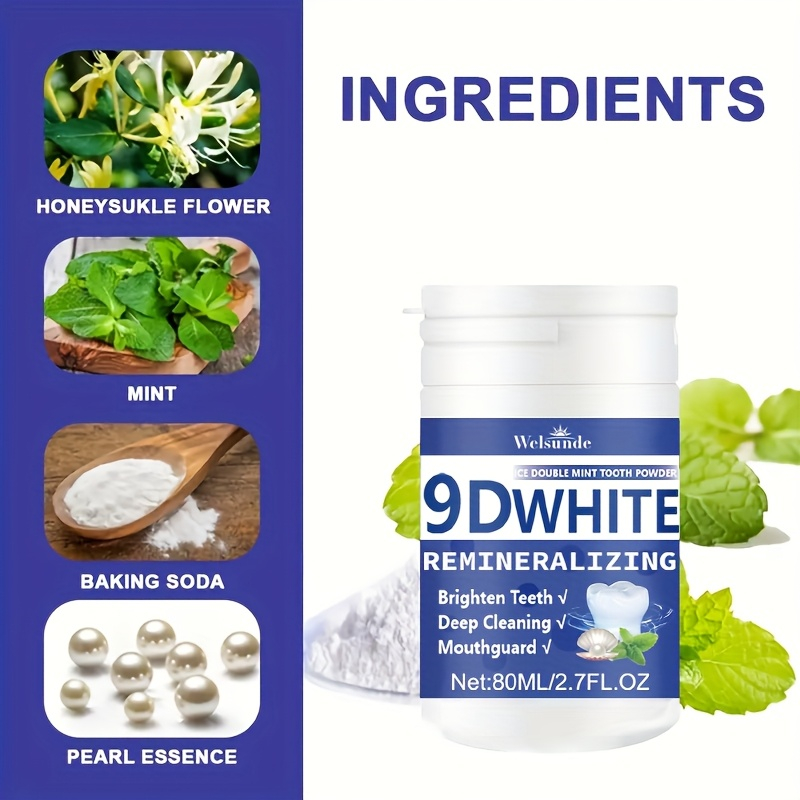 ผงฟันไฮโดรซีอะพาไทต์ 9D ไวท์ ร - Teeth Whitening Street บทวิจารณ์และราคา