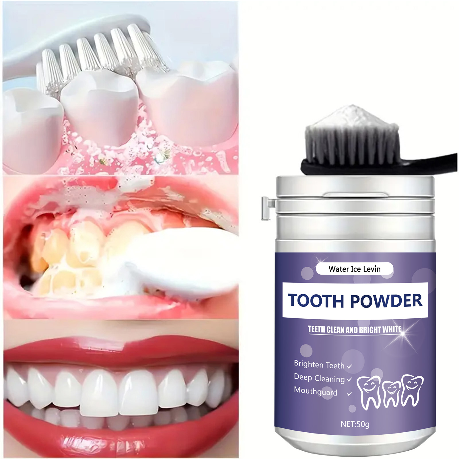 ผงฟันมุก ลมหายใจสดชื่น ฟัน ผงท - Teeth Whitening Powder บทวิจารณ์และราคา