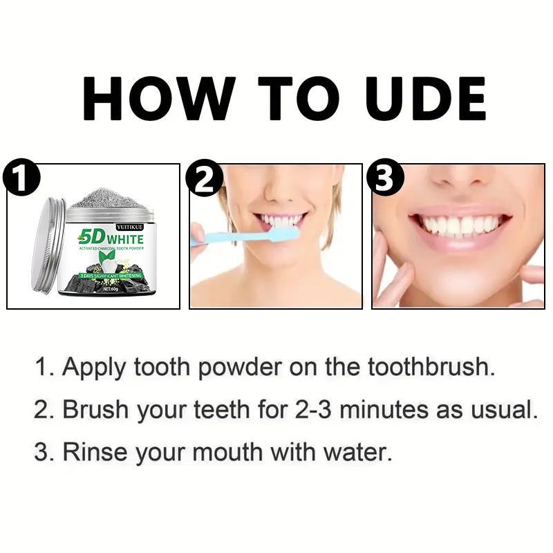 YUlTlKUE 5D ไวท์ แอคทิเวท ชาร์ - Teeth Whitening Natural บทวิจารณ์และราคา