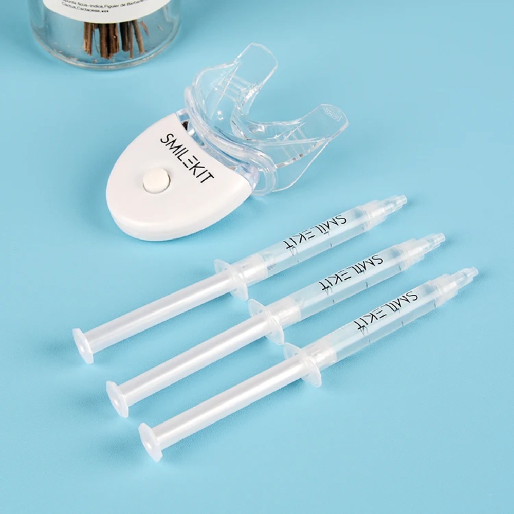 เครื่องฟอกฟันขาวแบบพกพา LED ชุ - Teeth Whitening Home Kit บทวิจารณ์และราคา