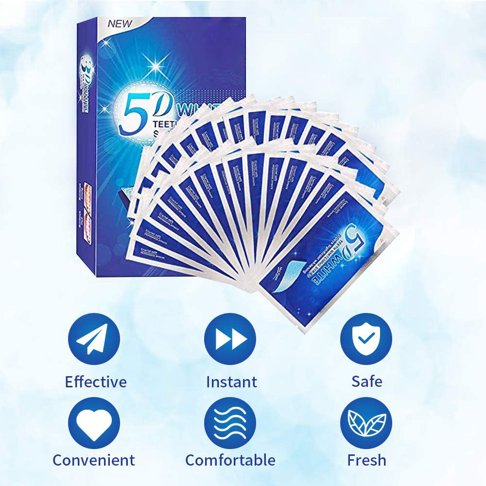 แผ่นฟอกสีฟันขาว 5D ไวท์เทนนิ่ง - Teeth Whitening Xylitol บทวิจารณ์และราคา