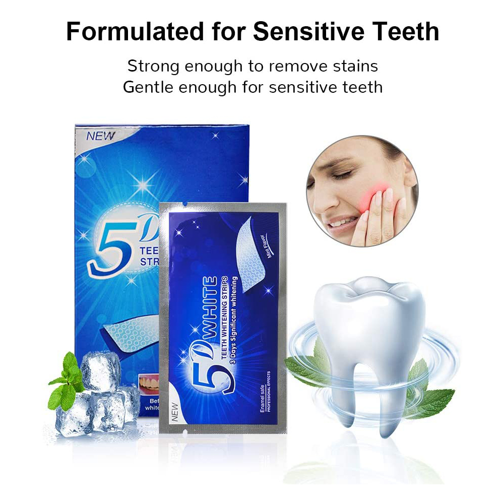 แผ่นฟอกสีฟันขาว 5D ไวท์เทนนิ่ง - Teeth Whitening Xylitol บทวิจารณ์และราคา