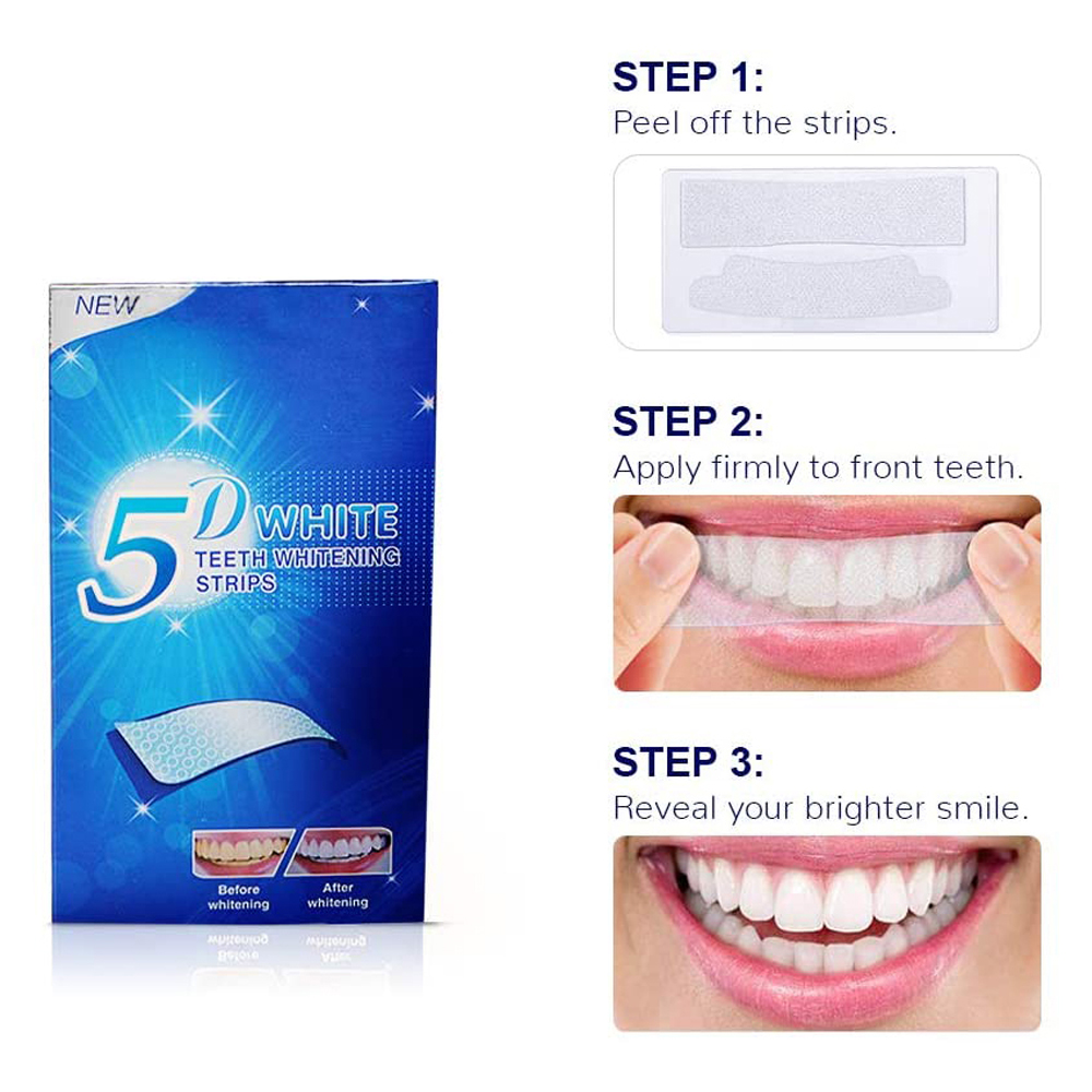แผ่นฟอกสีฟันขาว 5D ไวท์เทนนิ่ง - Teeth Whitening Xylitol บทวิจารณ์และราคา