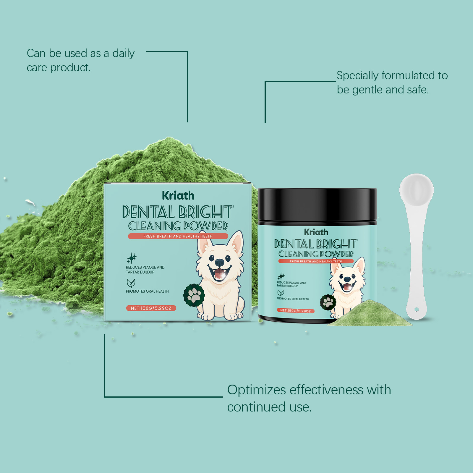 ผงทำความสะอาดฟันสุนัข ขจัดคราบ - Teeth Whitening Powder บทวิจารณ์และราคา