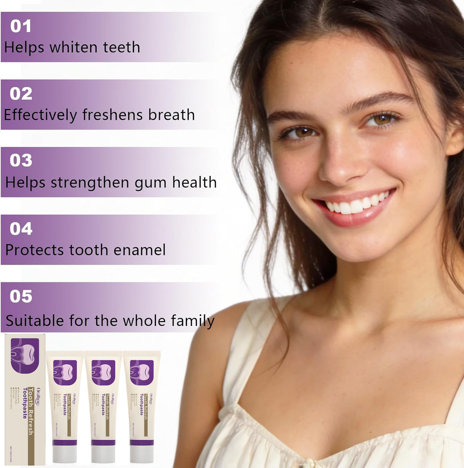ยาสีฟันฟอกฟันขาวมิ้นต์ บำรุงฟั - Teeth Whitening Natural บทวิจารณ์และราคา