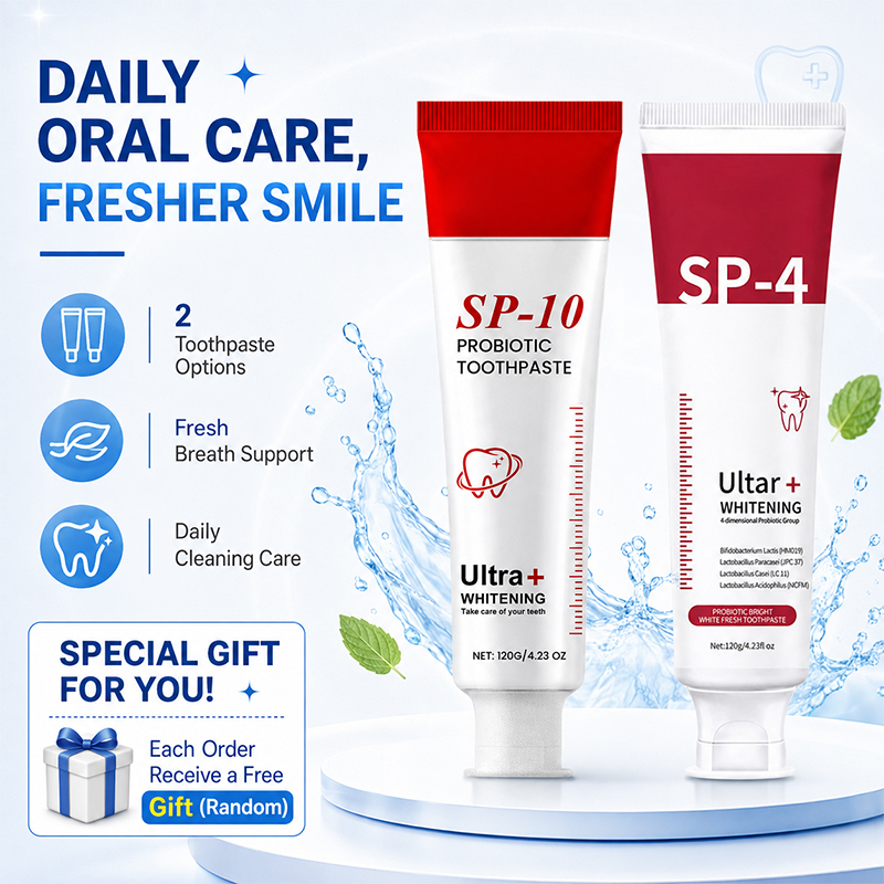 ชุดยาสีฟันโปรไบโอติก SP-10 และ - Teeth Whitening Xylitol บทวิจารณ์และราคา
