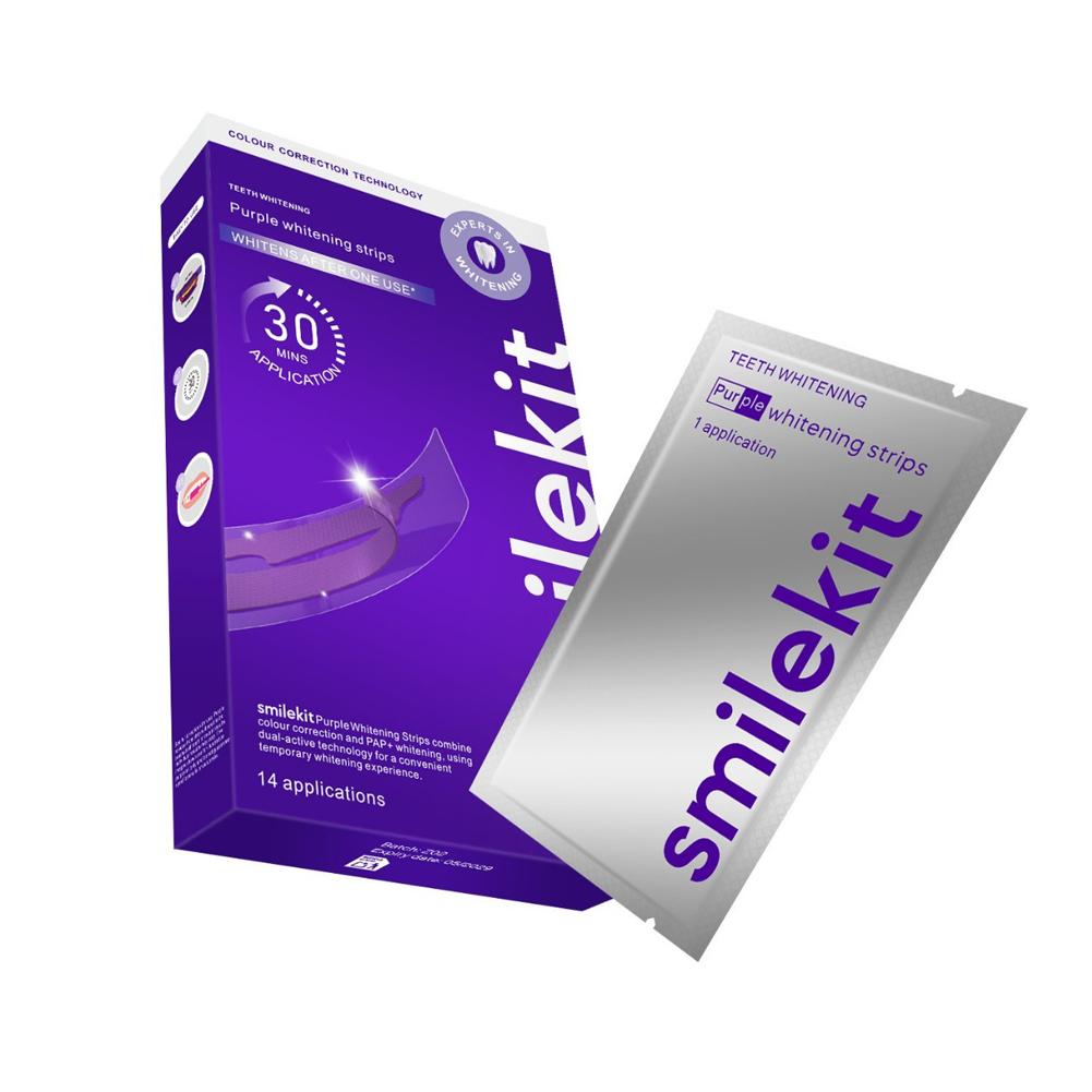  สไมล์คิท แถบฟอกสีฟัน สีม่วง  - Teeth Whitening Street บทวิจารณ์และราคา