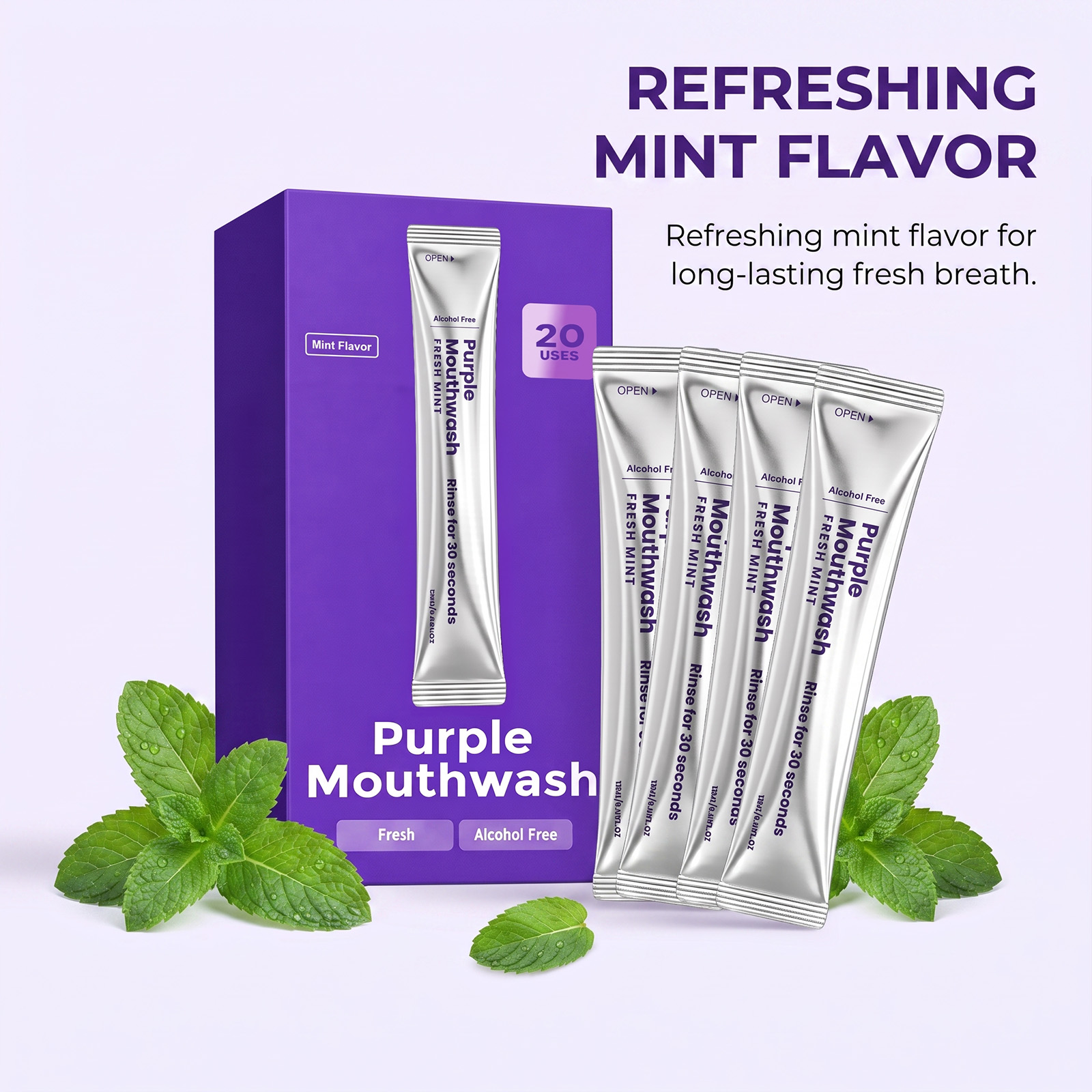 น้ำยาบ้วนปากสีม่วง ขจัดกลิ่นปา - Teeth Whitening Natural บทวิจารณ์และราคา