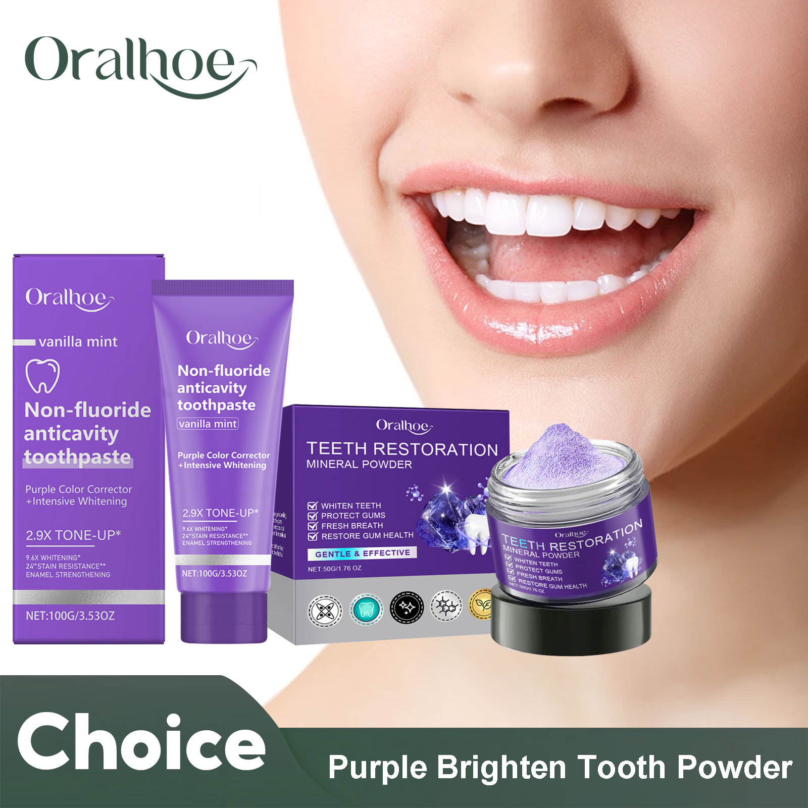Teeth Restoration Mineral Powd - Teeth Whitening Natural บทวิจารณ์และราคา