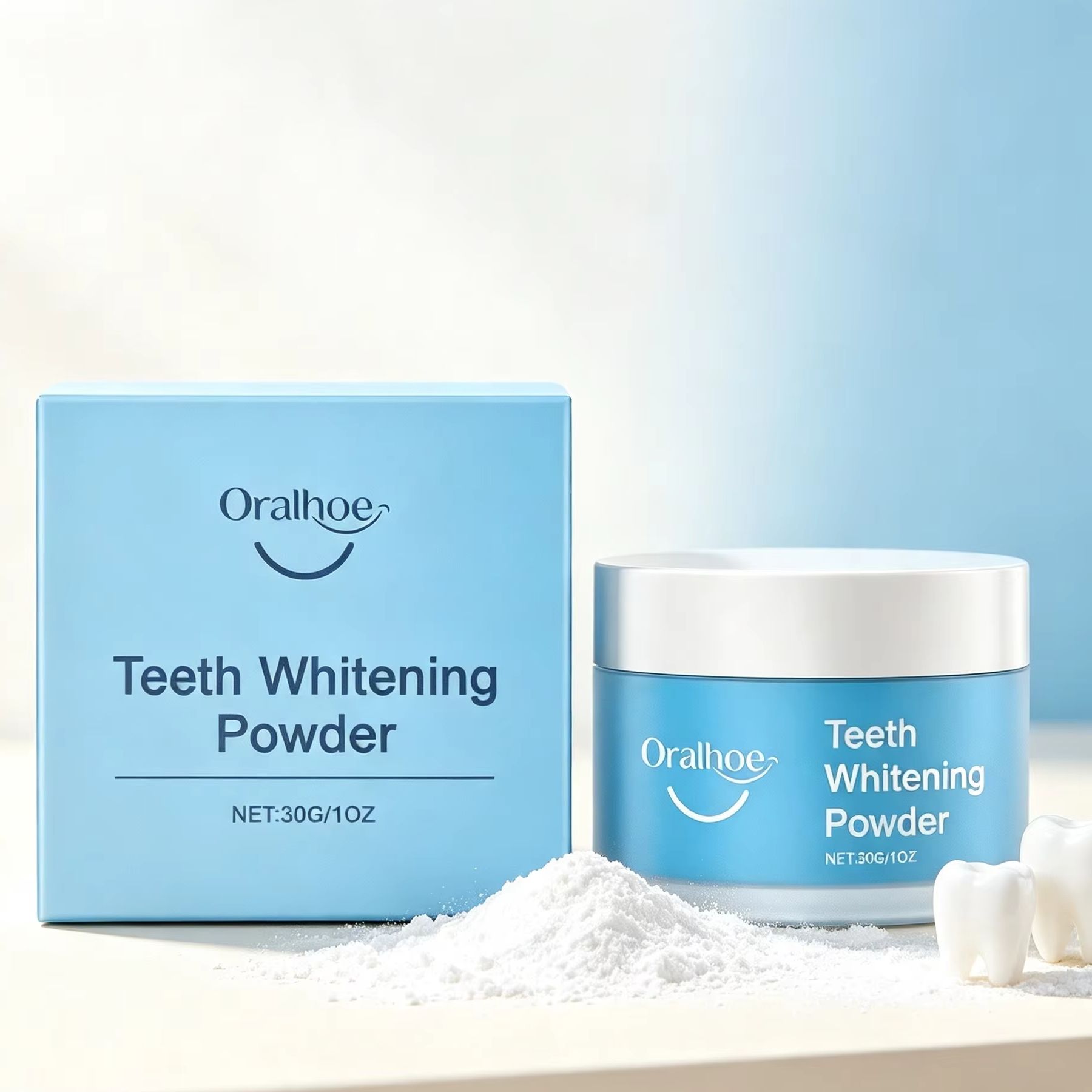 ผงแปรงฟัน Oralhoe สำหรับขจัดคร - Teeth Whitening Street บทวิจารณ์และราคา
