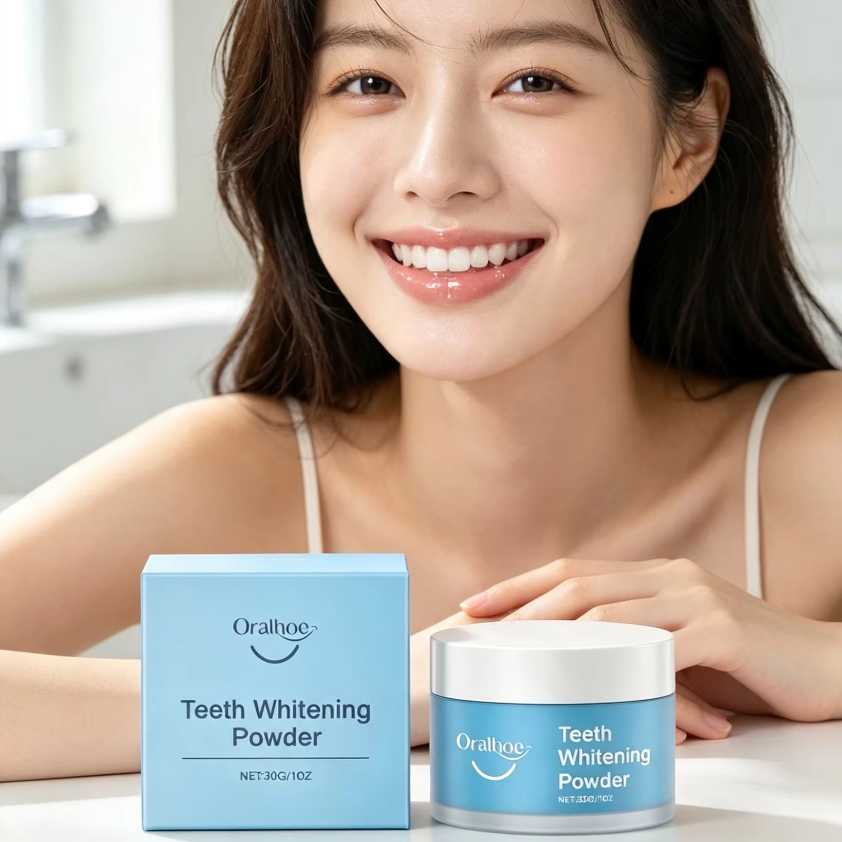 ผงแปรงฟัน Oralhoe สำหรับขจัดคร - Teeth Whitening Street บทวิจารณ์และราคา