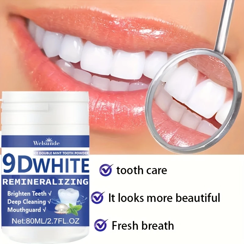 ผงฟันขาว 9D ไวท์ รีมิเนอรัลไลซ - Teeth Whitening Street บทวิจารณ์และราคา