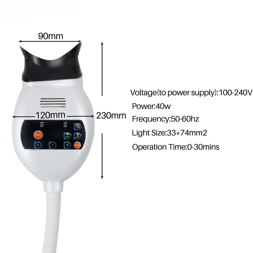เครื่องเร่งฟอกสีฟัน LED ปรับได - Teeth Whitening Clinic บทวิจารณ์และราคา