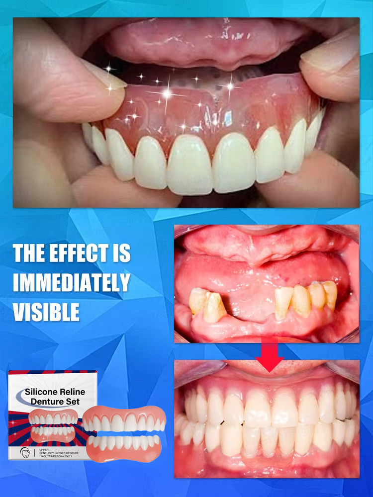 ฟันปลอมซิลิโคน ฟันปลอมบนล่าง ว - Teeth Whitening Mask บทวิจารณ์และราคา