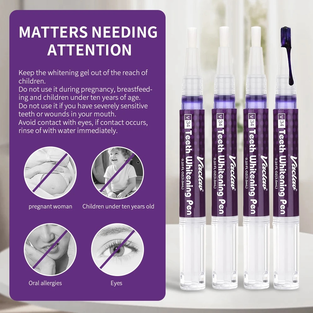 วาคลาฟ V34 ปากกาเจลฟอกสีฟันสีม - Teeth Whitening Xylitol บทวิจารณ์และราคา