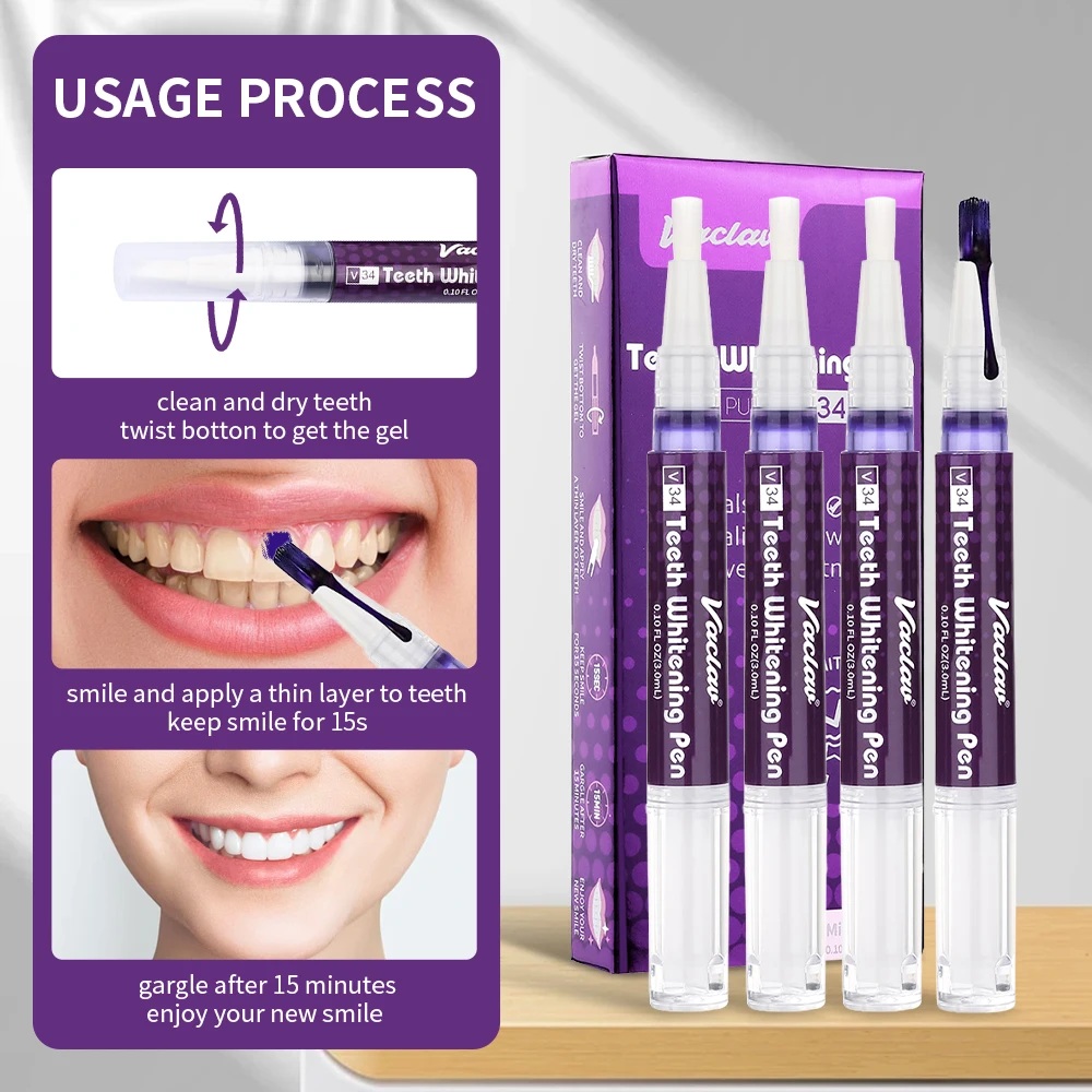 วาคลาฟ V34 ปากกาเจลฟอกสีฟันสีม - Teeth Whitening Xylitol บทวิจารณ์และราคา